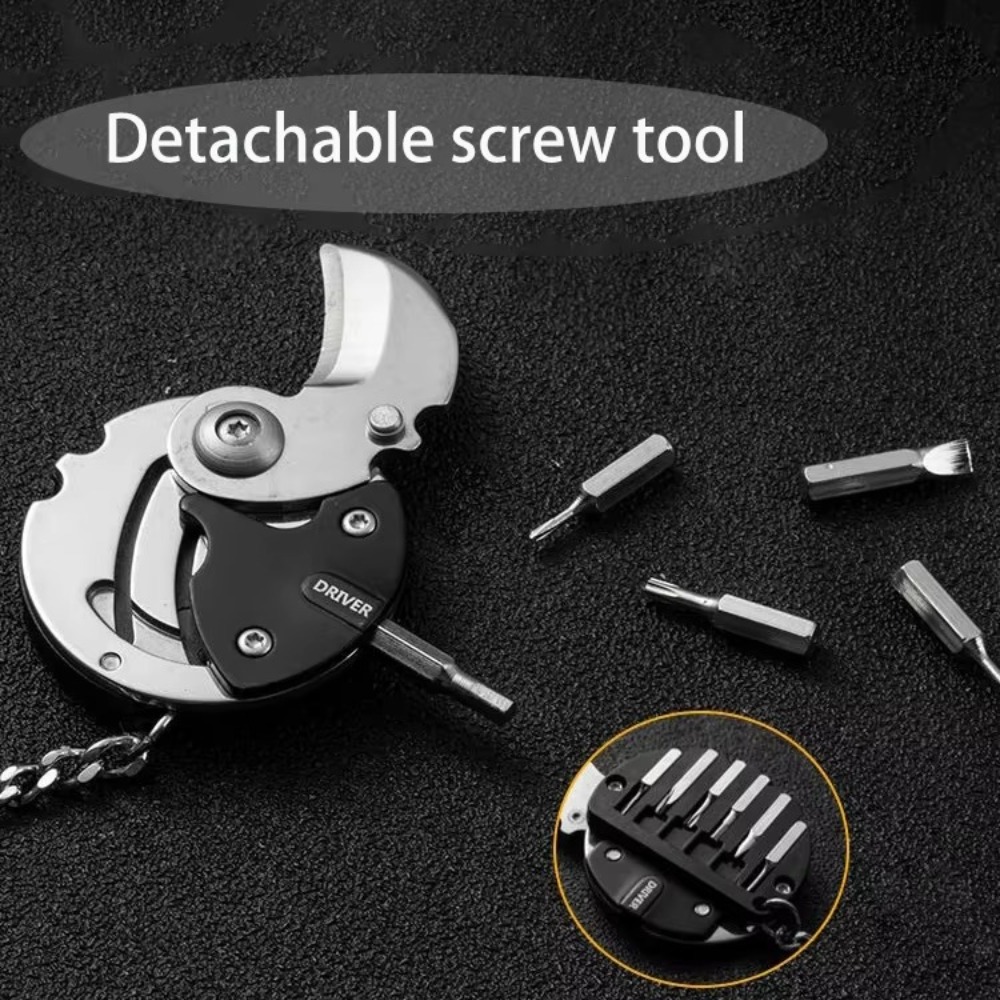Keychain Multi Tool - Nouveau Mini porte-clés avec tête de