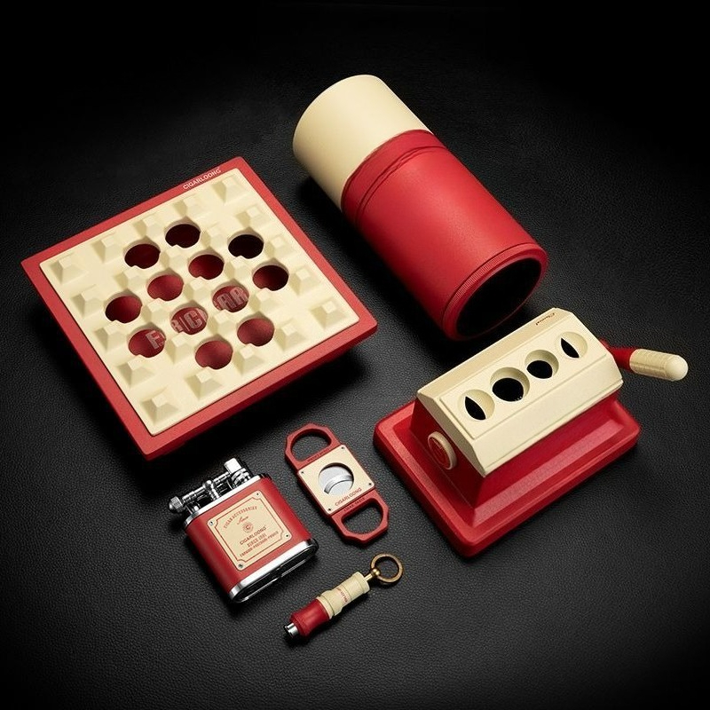 Cigar Cutter Set - Ensemble de cigares, coupe-cigare, perceuse à