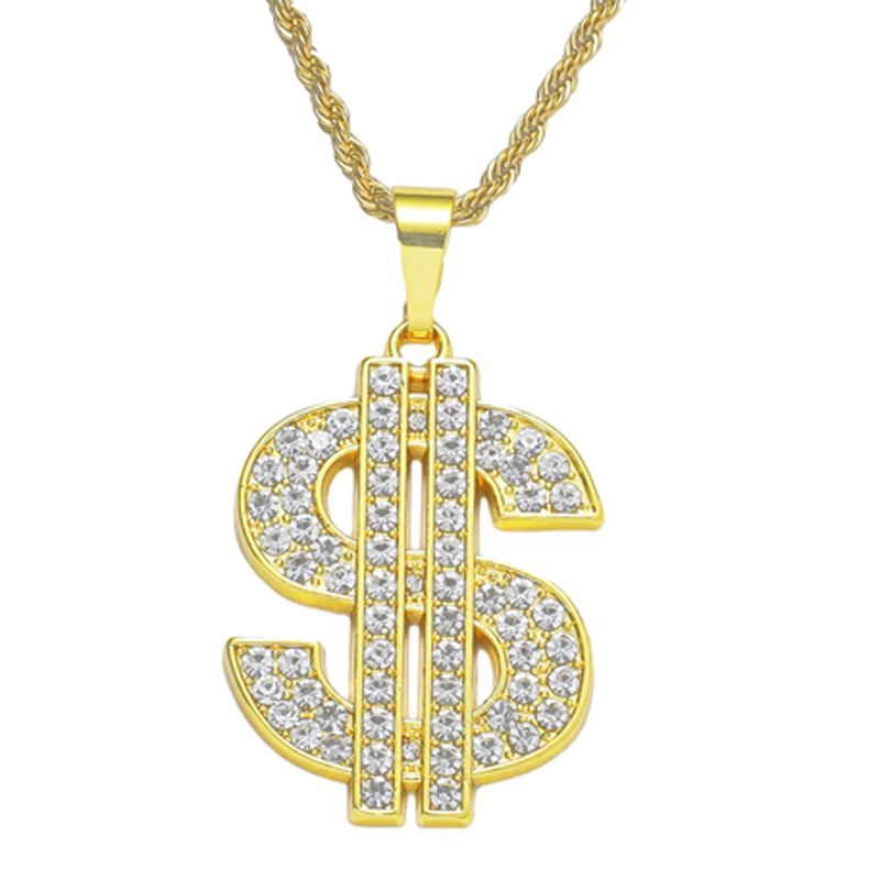 Men Accessories Singapore - Collier signe dollar pour homme, gros