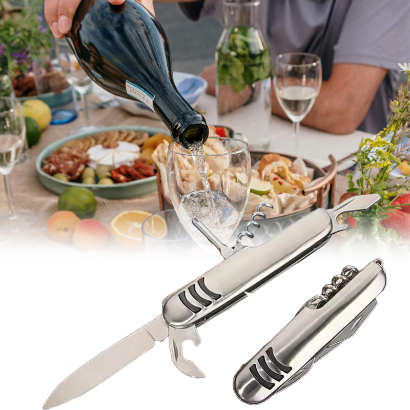Keychain Multi Tool - Couteau multi-usages 5 en 1, multi-outils,