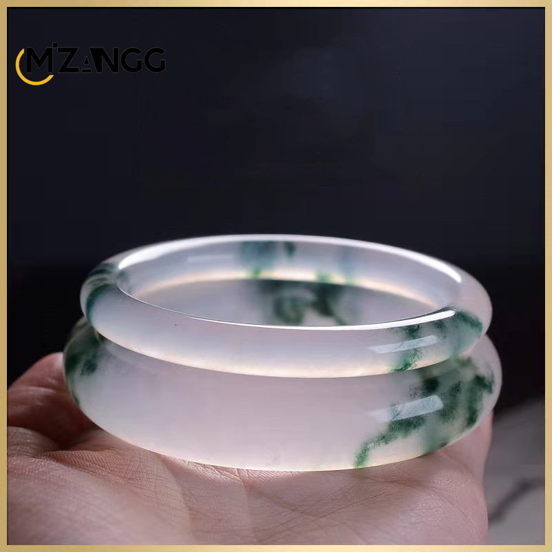 Men Accessories For Hand - Bracelet en jadéite verte naturelle pour