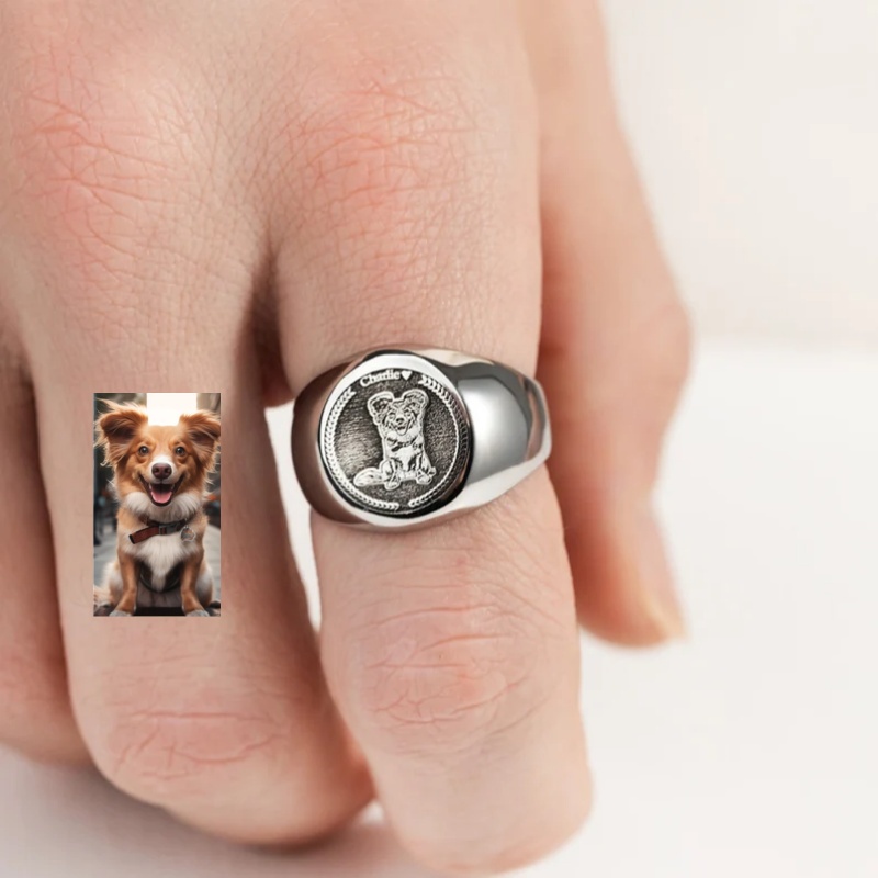 Bague signet personnalisée ave - Men Accessories Photos avis et prix