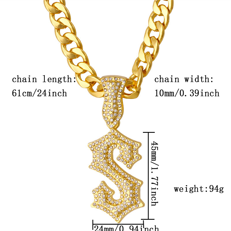 Nouveau collier hip-hop lettre - Men Accessories Singapore avis et prix