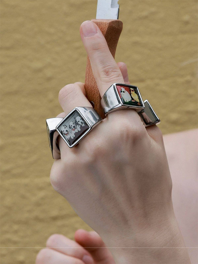 Bague signet en alliage de cui - Men Accessories Photos avis et prix