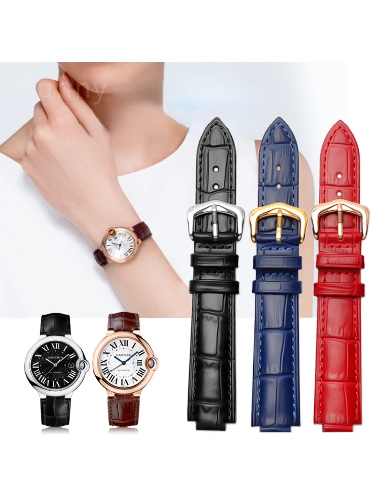 Bracelet de montre en cuir vér - Men'S Accessories Cartier avis et prix
