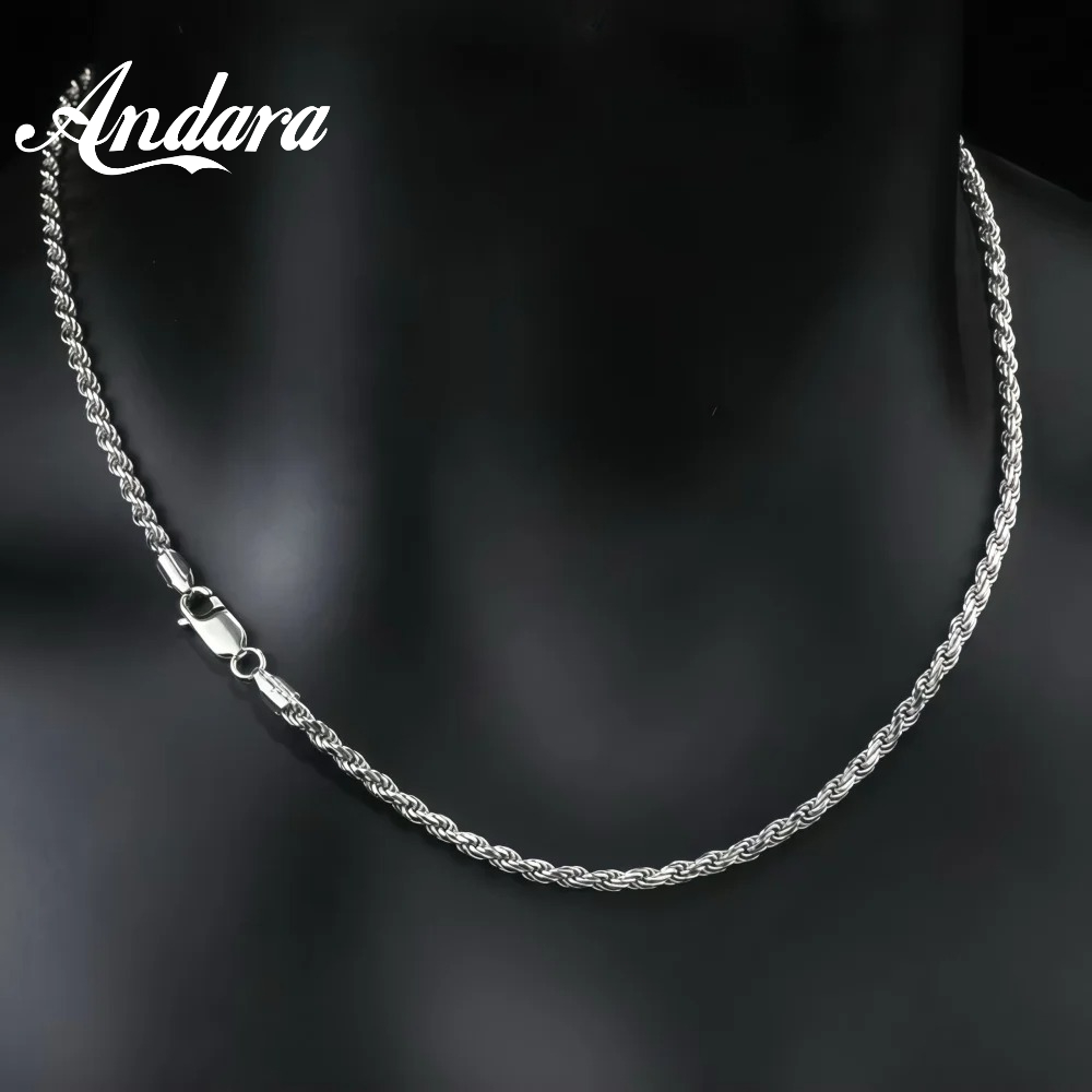 Collier chaîne torsadée en arg - Men Accessories Singapore avis et prix