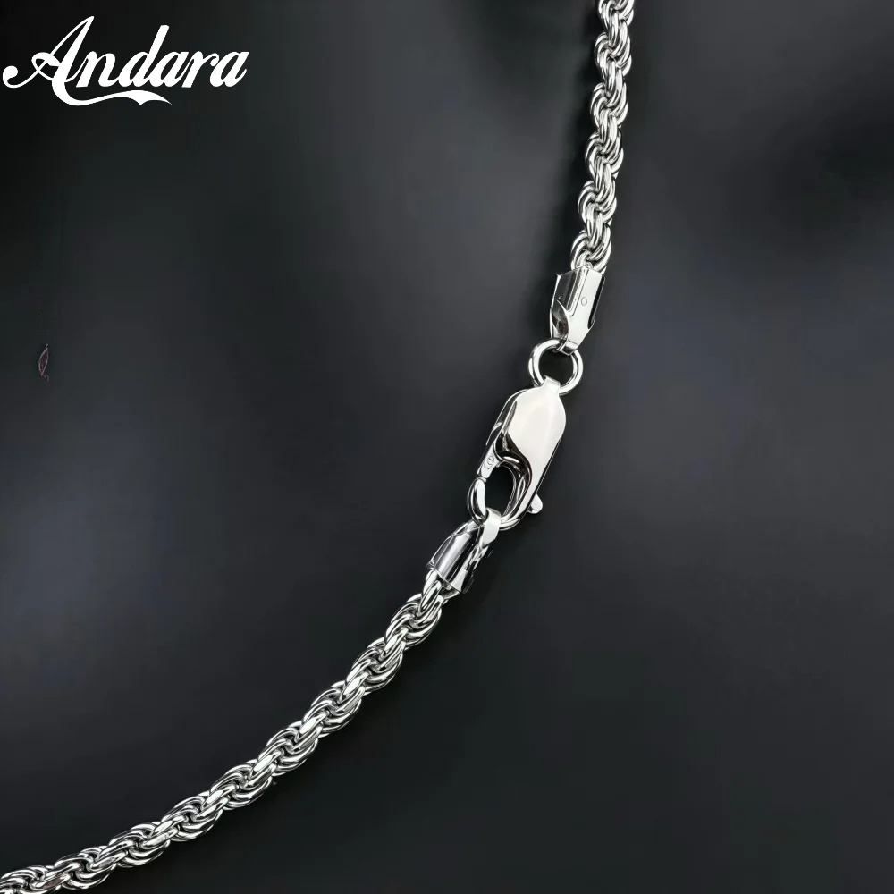 Collier chaîne torsadée en arg - Men Accessories Singapore avis et prix