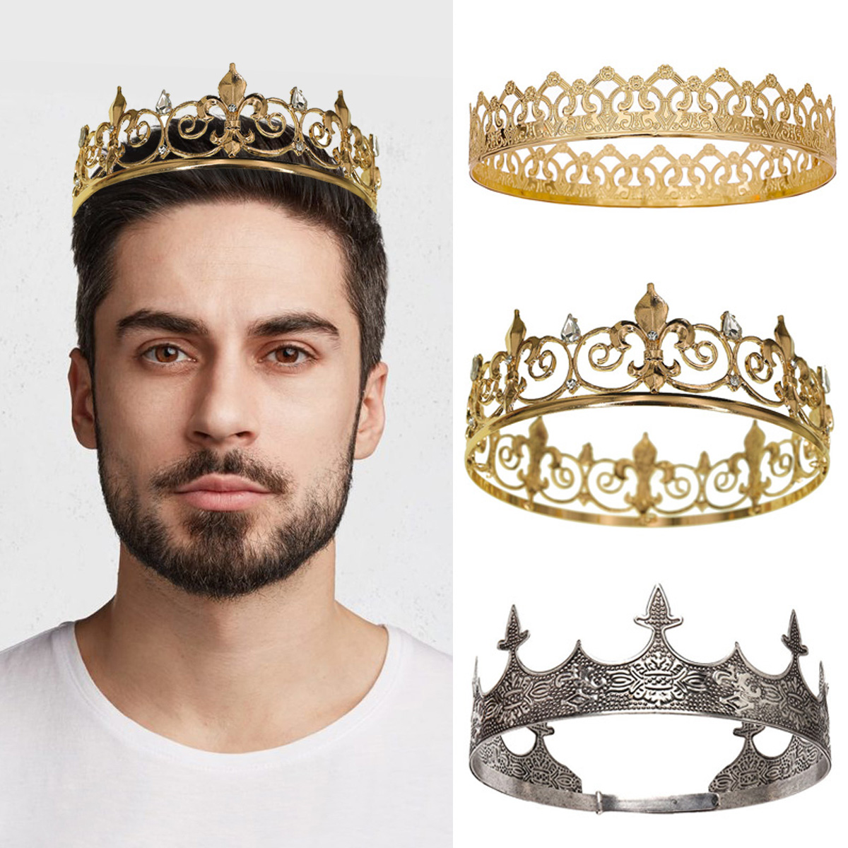 Couronne de roi Royal reine po - Men Accessories For Party avis et prix